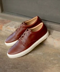 Nisolo Men's Diego Low Top Sneaker - Brandy 5 Nisolo Men's Diego Low Top Sneaker - Brandy