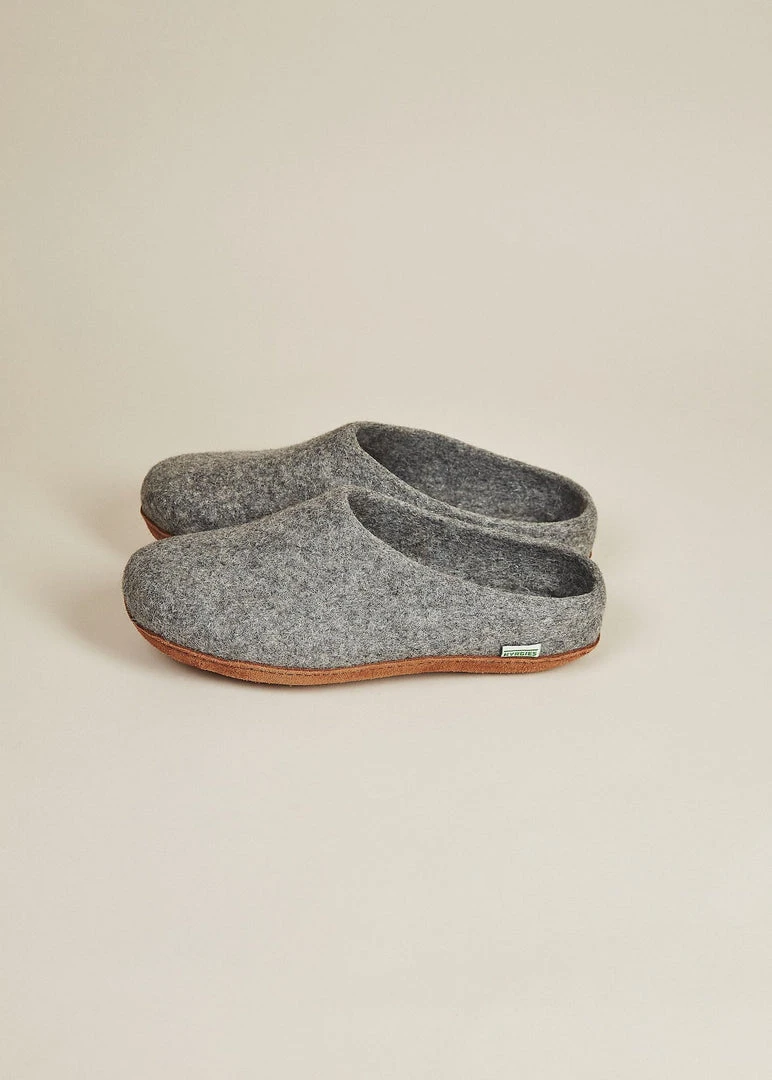 Kyrgies Best Sellers Men's Molded Sole Low Back Wool Slippers - Gray Kyrgies Best Sellers Men's Molded Sole Low Back Wool Slippers - Gray