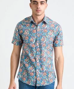 Dushyant Asthana Men's Prat Short Sleeve Shirt - Mughal Floral