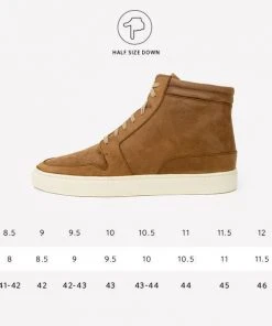 Nisolo Men's Rey High Top Sneaker - Tobacco