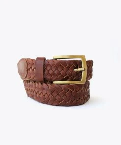 Nisolo Men's Teyo Woven Belt - Brandy