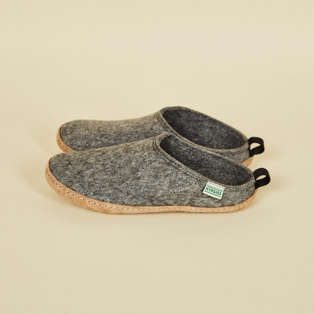 Kyrgies Men's Wool Slipper Slides - Gray Kyrgies Men's Wool Slipper Slides - Gray