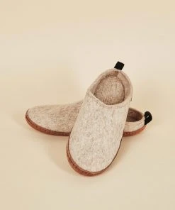 Kyrgies Best Sellers Men's Wool Slipper Slides - Oatmeal