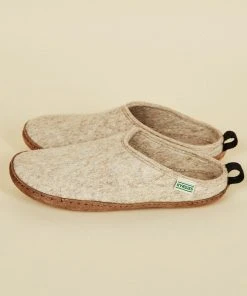 Kyrgies Best Sellers Men's Wool Slipper Slides - Oatmeal