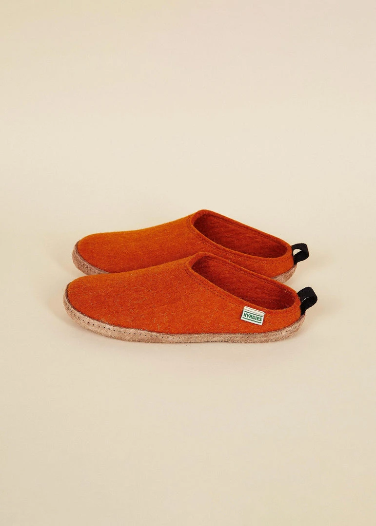Kyrgies Best Sellers Men's Wool Slipper Slides - Orange Kyrgies Best Sellers Men's Wool Slipper Slides - Orange