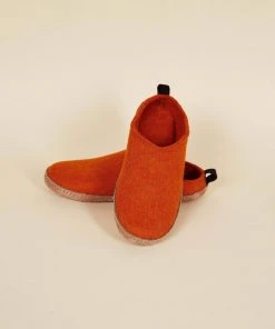 Kyrgies Best Sellers Men's Wool Slipper Slides - Orange
