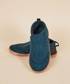 Kyrgies Men's Wool Tengries Slippers - Navy