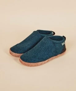 Kyrgies Men's Wool Tengries Slippers - Navy 3 Kyrgies Men's Wool Tengries Slippers - Navy