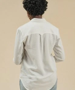 Poplinen Mercedes Upcycled Long Sleeve Linen Shirt