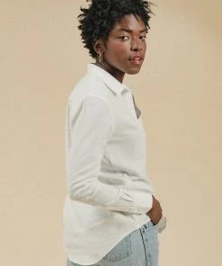 Poplinen Mercedes Upcycled Long Sleeve Linen Shirt