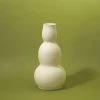 Middle Kingdom Cold Mountain Gourd Porcelain Vase - Bisque Planters + Vases