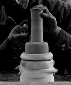 Middle Kingdom Home Goods Cold Mountain Tulip Porcelain Vase - Lilac Gray