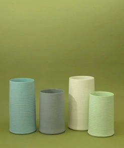 Middle Kingdom Home Goods Cold Mountain Porcelain Vase - Denim Blue