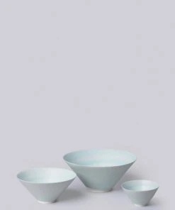 Middle Kingdom Conical Porcelain Bowl - Robin Egg Blue