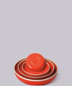 Middle Kingdom Kitchen + Dining Hermit Porcelain Bowl - Coral Red