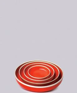 Middle Kingdom Kitchen + Dining Hermit Porcelain Bowl - Coral Red 3 Middle Kingdom Kitchen + Dining Hermit Porcelain Bowl - Coral Red