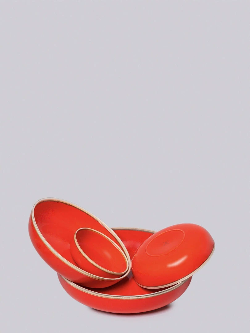 Middle Kingdom Kitchen + Dining Hermit Porcelain Bowl - Coral Red Middle Kingdom Kitchen + Dining Hermit Porcelain Bowl - Coral Red