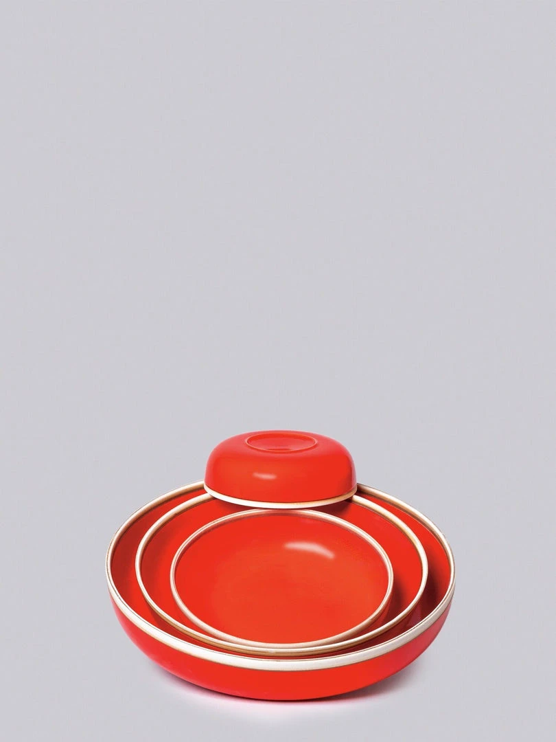 Middle Kingdom Kitchen + Dining Hermit Porcelain Bowl - Coral Red Middle Kingdom Kitchen + Dining Hermit Porcelain Bowl - Coral Red