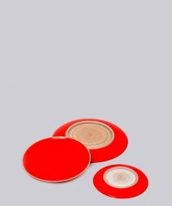 Middle Kingdom Hermit Porcelain Plate - Coral Red Best Sellers