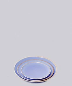 Middle Kingdom Hermit Porcelain Plate - Lavender 2 Middle Kingdom Hermit Porcelain Plate - Lavender