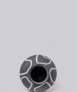 Middle Kingdom BIPOC Owned Memphis Apple Vase - Black