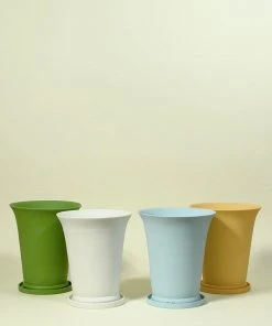 Middle Kingdom BIPOC Owned Piccolo Porcelain Conical Pot - Denim