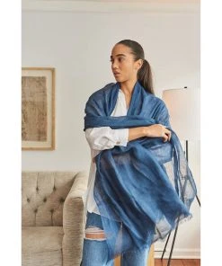 Studio Variously Midnight Blue Linen Scarf Accessories 2 Studio Variously Midnight Blue Linen Scarf Accessories