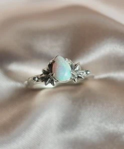 Iron Oxide Milky Way Teardrop Ring Jewelry