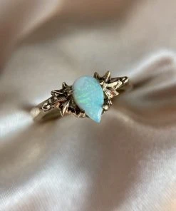 Iron Oxide Milky Way Teardrop Ring Jewelry