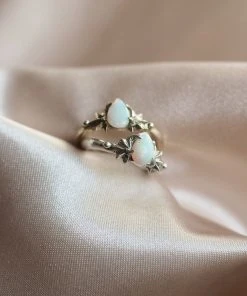 Iron Oxide Milky Way Teardrop Ring Jewelry