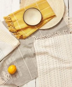 Minna Home Goods Blocks Hand / Kitchen Towel - Beige