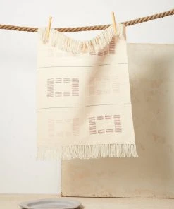 Minna Blocks Hand / Kitchen Towel - Rust Home Goods
