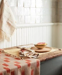 Minna Blocks Hand / Kitchen Towel - Rust Home Goods