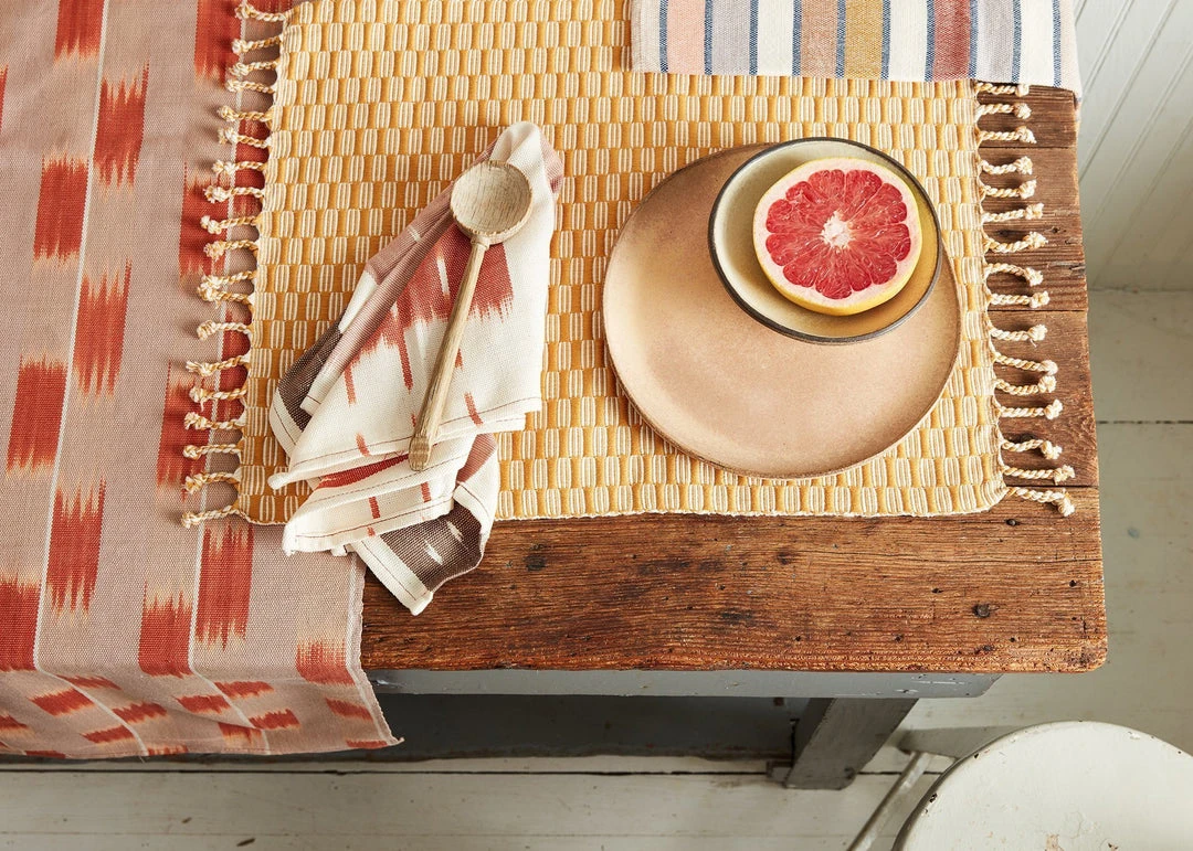 Minna Ikat Napkin Set - Rust Kitchen + Dining Minna Ikat Napkin Set - Rust Kitchen + Dining