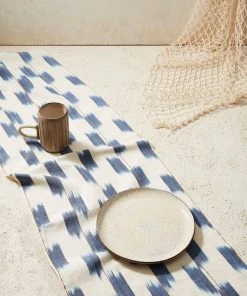 Minna Handcrafted Ikat Table Runner - Indigo