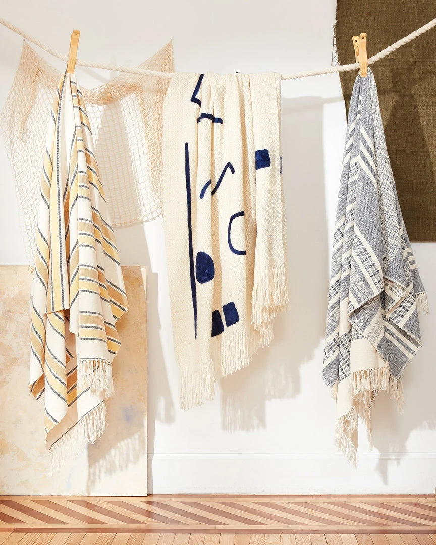 Minna Marta Throw Blanket - Blue Best Sellers Minna Marta Throw Blanket - Blue Best Sellers