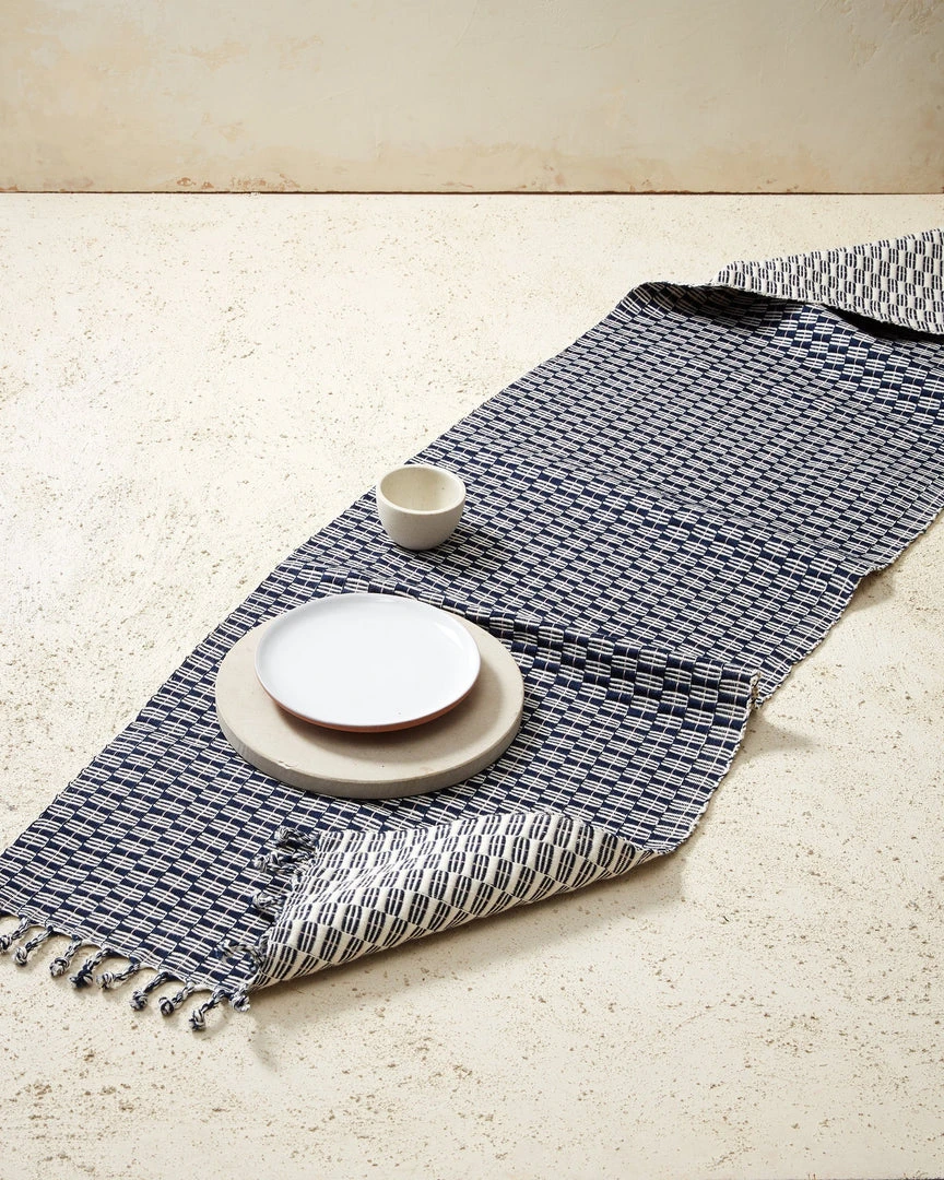 Minna Kitchen + Dining Panalito Table Runner - Indigo Minna Kitchen + Dining Panalito Table Runner - Indigo
