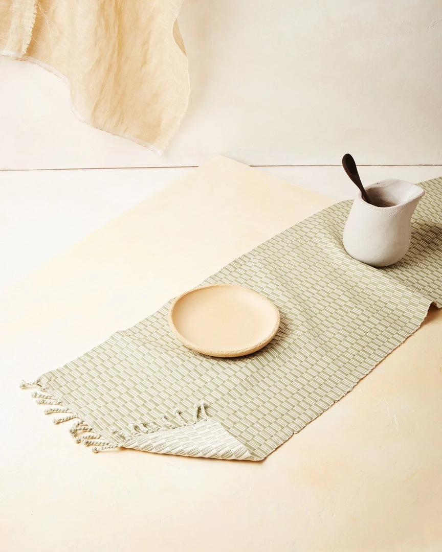 Minna Kitchen + Dining Panalito Table Runner - Sage Minna Kitchen + Dining Panalito Table Runner - Sage
