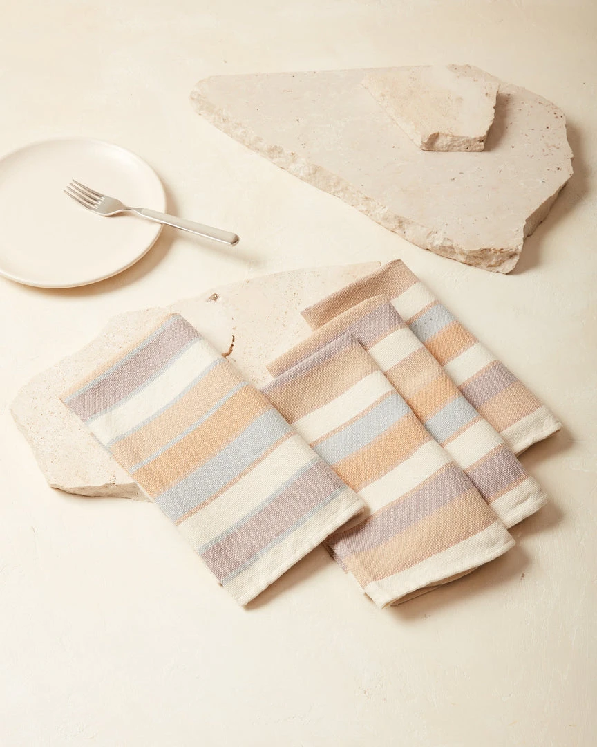 Minna Pear Stripe Napkin Set Home Goods Minna Pear Stripe Napkin Set Home Goods