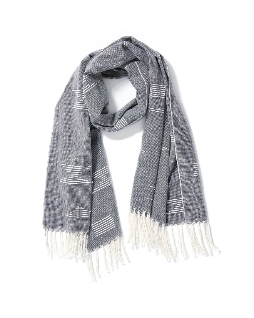 Minna Accessories Shapes Scarf - Blue Minna Accessories Shapes Scarf - Blue