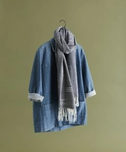 Minna Accessories Shapes Scarf - Blue 2 Minna Accessories Shapes Scarf - Blue