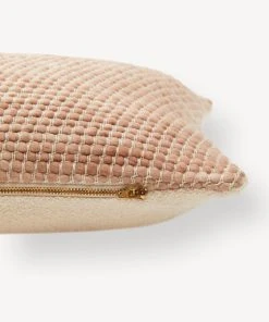 Minna Sheila Merino Lumbar Pillow - Salmon