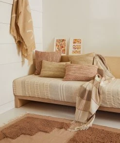 Minna Sheila Merino Throw Pillow - Salmon Home Goods