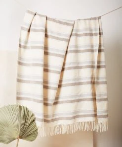 Minna Sky Stripe Throw Blanket Home Goods