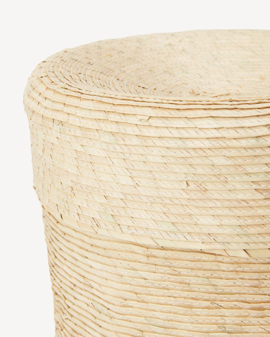 Minna Lidded Palm Basket Minna Lidded Palm Basket