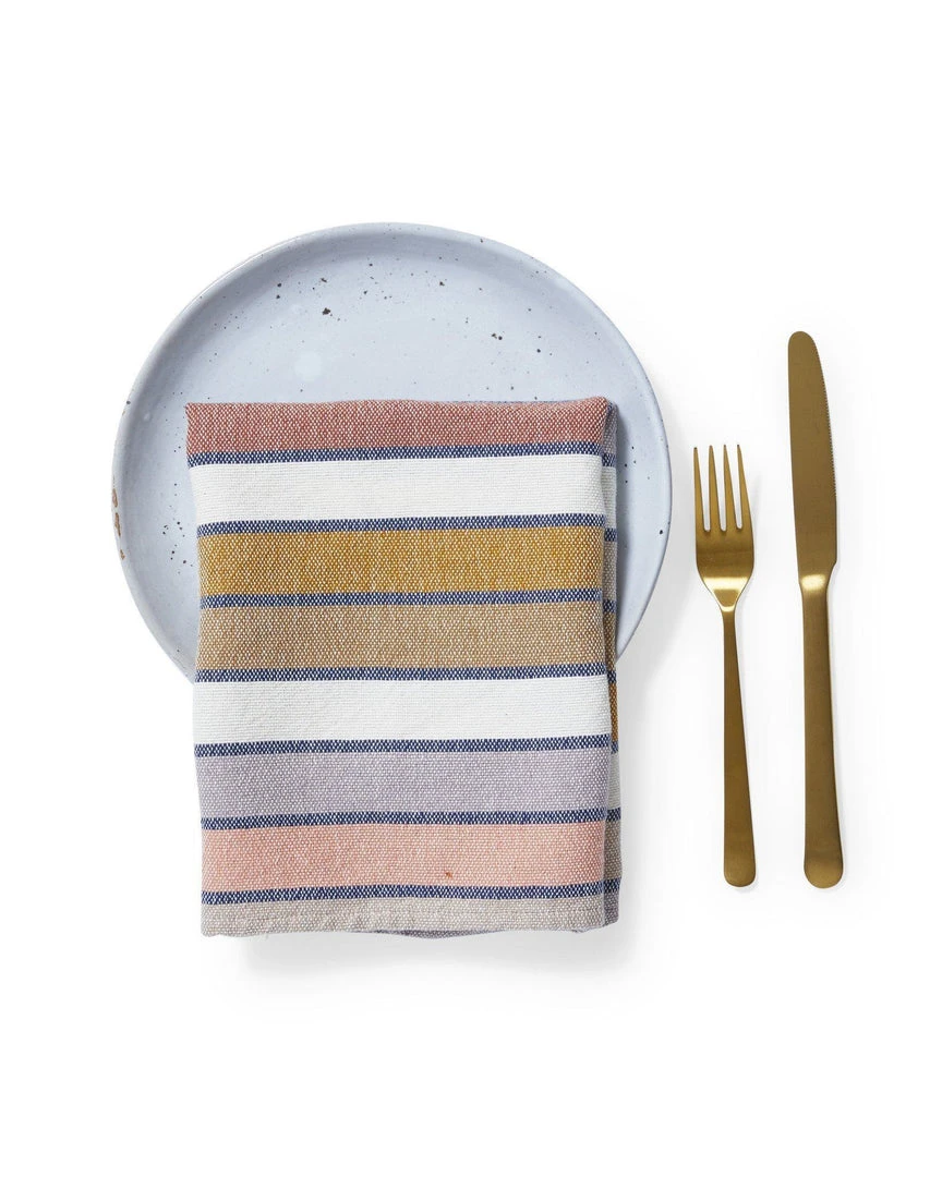 Minna Sunrise Stripe Napkin Set Kitchen + Dining Minna Sunrise Stripe Napkin Set Kitchen + Dining