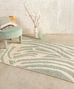 Kiliim Mint Markings Wool Rug