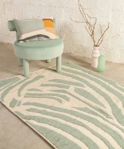 Kiliim Mint Markings Wool Rug