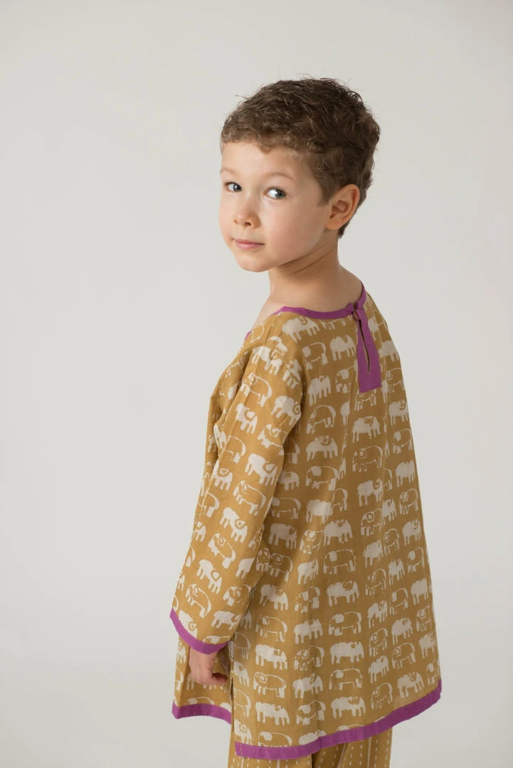 Mirasa Design Baby Elephant Tunic - Forest Yellow Mirasa Design Baby Elephant Tunic - Forest Yellow