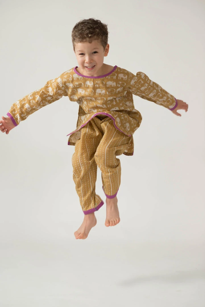 Mirasa Design Baby Elephant Tunic - Forest Yellow Mirasa Design Baby Elephant Tunic - Forest Yellow
